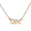 9ct Solid Rose Gold Block Style Double Initial Pendant
