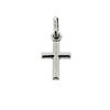 9ct Solid White Gold Small Cross Pendant & Optional Chain