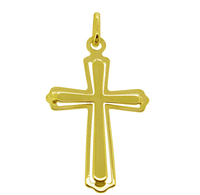 9ct Solid Yellow Gold Layered Celtic Cross Pendant & Optional Chain