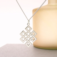9ct White Gold Celtic Trinity Pendant & Optional Chain