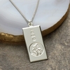 9ct White Gold Custom Hallmarked Large St Christopher Ingot with Optional Engraving and Chain