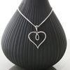 9ct White Gold Diamond Set Heart Pendant & Optional Chain