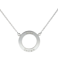9ct White Gold Personalised Ring Pendant