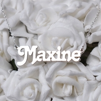 9ct White Gold Terra Style Personalised Name Necklace