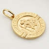 9ct Yellow Gold 18mm 3D Split St Christopher Pendant With Optional Engraving and Chain