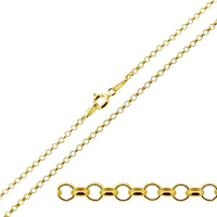 9ct Yellow Gold 1.8mm Light Belcher Chain