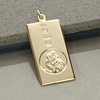 9ct Yellow Gold Custom Hallmarked Large St Christopher Ingot With Optional Engraving and Chain