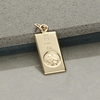 9ct Yellow Gold Custom Hallmarked Small St Christopher Ingot With Optional Engraving and Chain