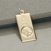 9ct Yellow Gold Custom Hallmarked St Christopher Ingot With Optional Engraving and Chain