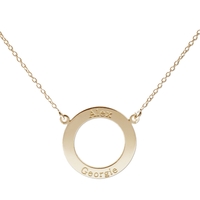 9ct Yellow Gold Personalised Ring Pendant