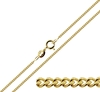 9ct Yellow Gold Plated 1.8mm Diamond Cut Curb Chain