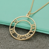 9ct Yellow Gold Plated Roman Numerals Special Date Disc Necklace