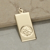 9ct Yellow Gold St Christopher Ingot With Optional Engraving and Chain