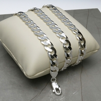 Mens Sterling Silver 8mm Curb Bracelet