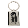 Mirror Polished Photo Engraved Rectangle Keyring