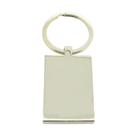 Mirror Polished Rectangle Keyring With Optional Engraving