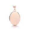 Solid Rose Gold Oval Locket & Optional Back Engraving & Chain