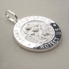 Sterling Silver 15mm 3D St Christopher Pendant With Optional Engraving and Chain