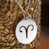Sterling Silver 15mm Round Zodiac Pendant With Optional Chain