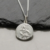 Sterling Silver 16mm St Christopher Pendant With Optional Engraving and Chain