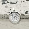 Sterling Silver 18mm 3D St Christopher Pendant With Optional Engraving and Chain