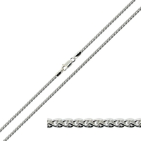 Sterling Silver 1.8mm Spiga Link Anklet