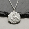 Sterling Silver 20mm St Christopher Pendant With Optional Engraving and Chain