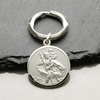 Sterling Silver 24mm St Christopher Keyring With Optional Engraving