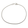 Sterling Silver 2mm Bead Anklet