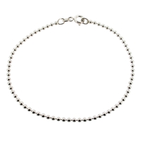 Sterling Silver 2mm Bead Anklet