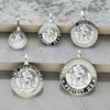 Sterling Silver 3D St Christopher Pendant Various Sizes With Optional Engraving & Chain