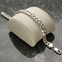 Sterling Silver 9mm Cuban Gents Bracelet