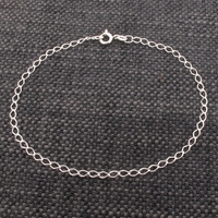 Sterling SIlver Curb Link Anklet