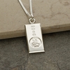 Sterling Silver Custom Hallmarked Small St Christopher Ingot With Optional Engraving and Chain
