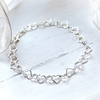 Sterling Silver Heart Link Charm Anklet
