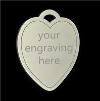 Sterling Silver Heart Plectrum Guitar Pick Tag With Engraving