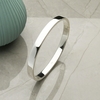 Sterling Silver Ladies Round Bangle With Optional Front Engraving