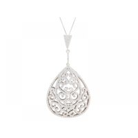 Sterling Silver Ornate Pendant & Chain