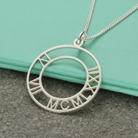 Sterling Silver Roman Numerals Special Date Disc Necklace