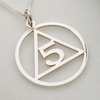 Sterling Silver Sobriety Recovery Pendant With Number and Optional Chain