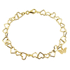 Yellow Gold Plated Bracelet With Butterfly Charm And Chain Choice