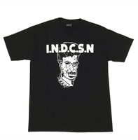 INDCSN Leather Studs & Acne Print Black T-Shirt