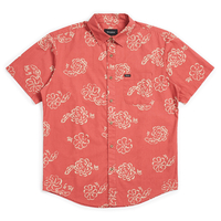 Brixton Lava Red Charter Print S/S Shirt - Large