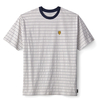 Brixton Off White/Ash/Washed Navy Hilt Melter Knit T-Shirt - Small