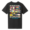 HUF Black So Many Bars T-Shirt - Large