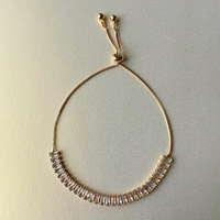 Audrey Gold Jewelled Adjustable Bracelet
