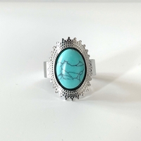 Azaria Turquoise Oval Ring