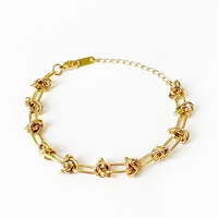 Jamari Gold Tone Knot Bracelet