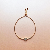 Lana Gold Diamante Disc Bracelet