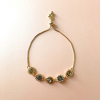 Leonora Jewelled Gold Tone Bracelet